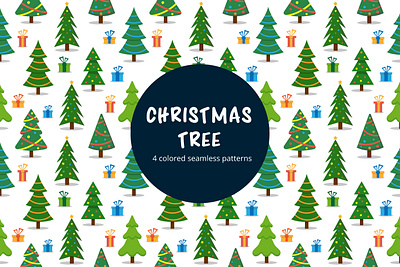 Christmas Tree Vector Seamless Pattern christmas graphics pattern tree typography vector