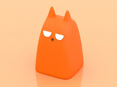 kitten 3d 3d art 3d artist c4d cartoon cartoon character cat cinema4d cute cute animal funny illustraion kitten render simple simple design