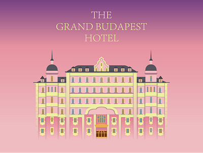 The Grand Budapest hotel design grand budapest hotel illustration illustrator movie poster vector wes anderson