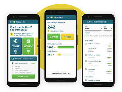 Ecobonuz android android app design app brasil brazil design illustration interface materialdesign mobile product design ui uiux