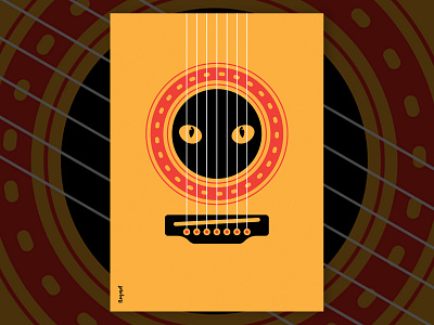 Smelly Cat illustration illustrator minimalism minimalist music art rogeret vector art vector illustration