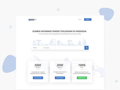 Eproc Homepage design ui vector web