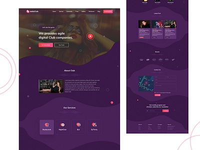 Beatsclub - Nightlife & Event Template [Download Now] casino clean conference creative design elegant ilustration landingpage modern nightclub nightlife prototype trendy typogaphy ui uidesign ux website xd xd design