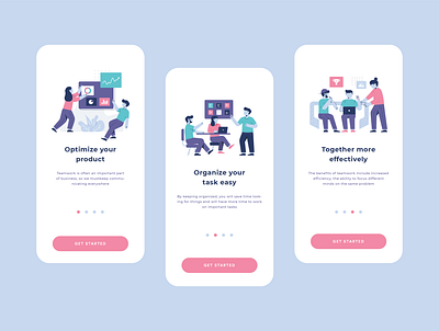 Startup - Obnoarding App app character hdcraft illustration onboarding splash startup teamwork ui ux