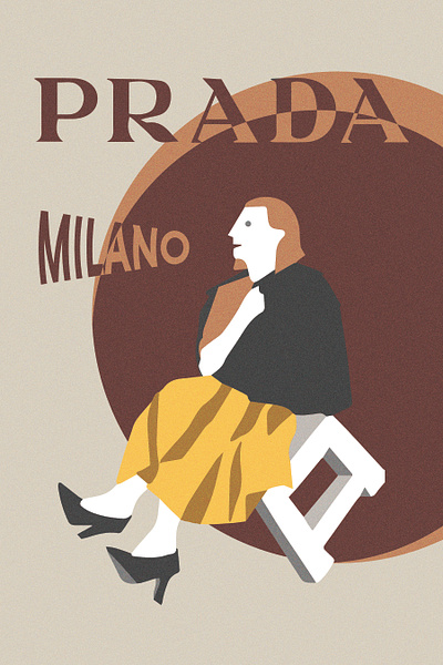 Prada design futurism illustration prada