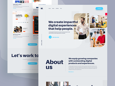 Digital marketing agency 2020 trend agency app design clean ui creative dailyui digital marketing agency homepage ios landing page landing page marketing agency minimal mockups product design trendy design ui ux visual design web design