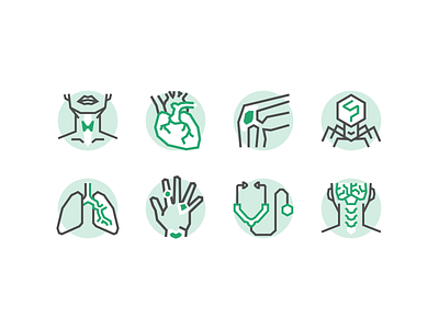 Specialties healthcare icons illustration specialties