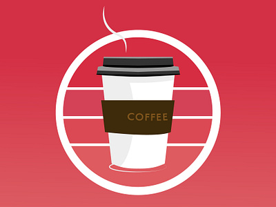 Coffee. badge logo coffee coffee cup flat desig graphic design illustration logos vector art