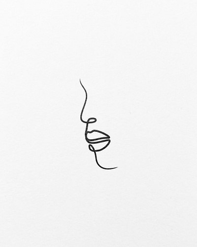 A woman's face out of one line. facelogo mationdesign matteomueller minimalface minimaloneline oneline onelinelogo onlineface simplelogo womansface