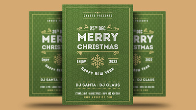 Merry Christmas & New Year Flyer Template celebration christmas christmas bash christmas festival christmas flyer christmas night christmas party club event festival flyer holiday invitation merry christmas new year new year flyer new year party new year poster party poster