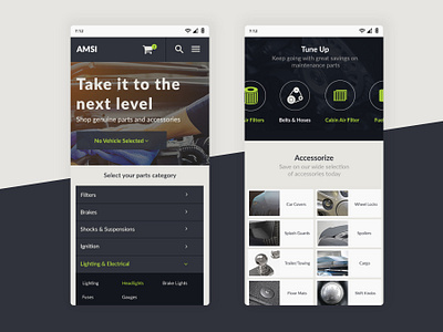 Auto Parts eCommerce ecommerce ecommerce shop graphic design high fidelity mobile design mock up ui ui ux user experience design user interface design ux web design