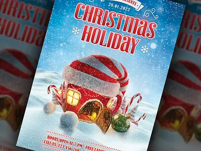 Christmas Holiday Flyer celebration christmas christmas bash christmas festival christmas flyer christmas night christmas party club event festival flyer holiday invitation merry christmas new year new year flyer new year party new year poster party poster