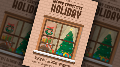 Merry Christmas Holiday Flyer Template bash celebration christmas christmas flyer christmas party club elegant event flyer gold holiday invitation merry christmas new year new years eve nightclub nye party party flyer poster