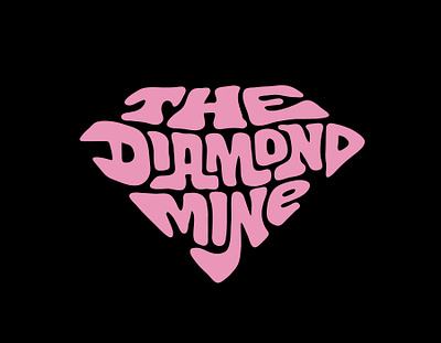 The Diamond Mine blogger clientwork custom lettering diamond diamond logo digitalart hand drawn handlettering itsjerryokolo jerryokolo lettering logo design logo designer logodesign logotype procreate typography