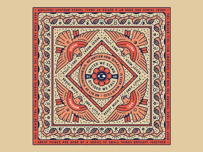"Together" Bandana art badge bandana branding design dribbble graphic design identity illustration lockup logo typography