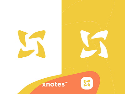 xnotes - X Letter logo logo design note notes notes app x