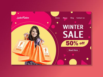 winter sale web ui design illustration ui ui design vector web design web ui design web ui kit website website design