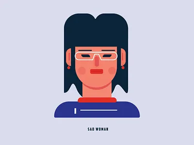 sad woman art cartoon character cool design illustration illustrator vector woman