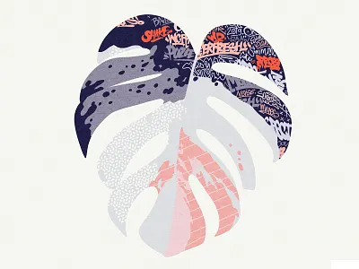 Monstera Urbania art graffiti monstera plant urban