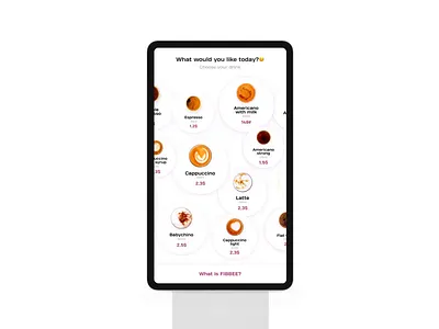 FIBBEE / Robotic cafe 3d android animation app branding cafe coffee design illustraion ios retail terminal ui ux visualization web
