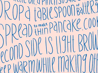 dribble recipe illustration lettering recipe