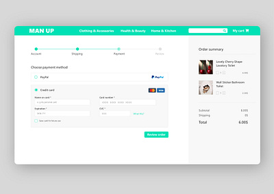 credit card checkout page "Man up" checkout page credit card checkout daily ui 002 dailyui online shop ui uidesign