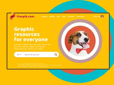 Freepik.com fido mode design dog owner free freebie freepik fun generosity home homepage petlover resources thankyou webdesign