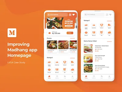 #CaseStudy - Improving Madhang App Homepage case study casestudy e commerce medium mobile app ui user experience user interface ux