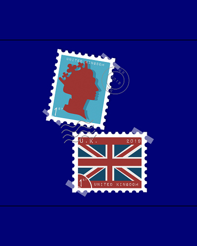 U.K. Stamps- Weekly Warm-up assembly assemblyapp bold colour creative design illustration illustrations united kingdom weekly warm up