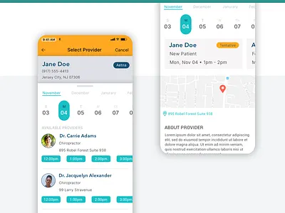 Schedule Medical Appointment App app design medical app mobile product design ui