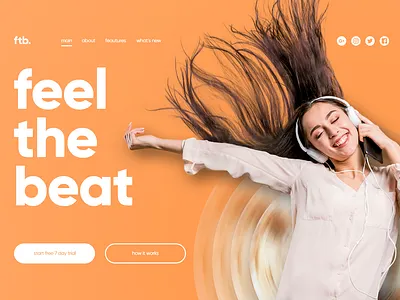 feel the beat daily daily ui typogaphy uxui webdesign