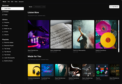 Music Album album album page album screen artwork colourful craxinno craxinnotechnologies design figma design graphic design graphicdesign music music album music cover music page playlist software development song ui vinyl