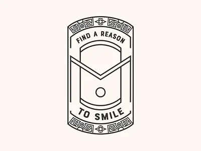 OM Series | Find a reason to smile :) badge branding buddha eye feel good happy joy meditation mindfulness monogram om reason sky smile sun third eye yoga