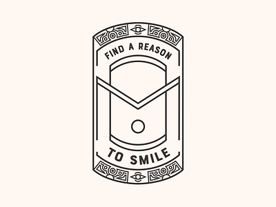 OM Series | Find a reason to smile :) badge branding buddha eye feel good happy joy meditation mindfulness monogram om reason sky smile sun third eye yoga