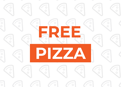 Free Pizza! design flat free icon pizza typography vector