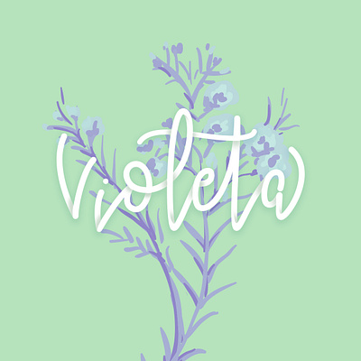 Violeta calligraphy digital hand lettering handlettering izone kpop lettering music