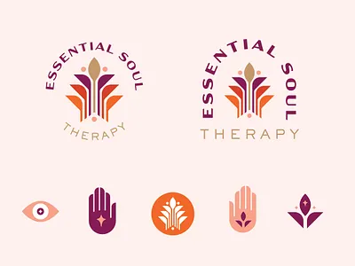 Rebrand | Essential Soul Therapy brand brand identity branding color hands icon leaf leaves logo massage rebrand redesign reiki tree tree of life