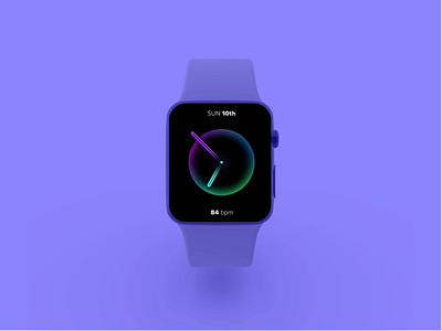 🍎 iWatch Active BPM Concept animation design figma fitness tracker gradient illustration interaction ios iwatch pulsing animation smartwatch ui uiux ux