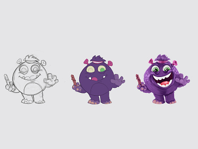 cockie monster design illustraion