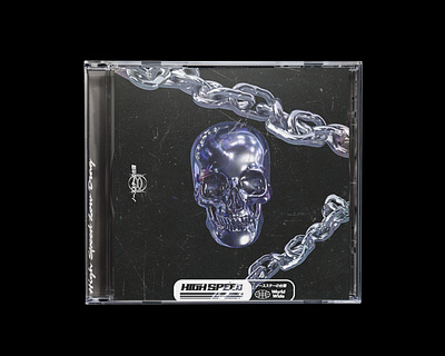 Chrome album art album cover cd case chains design experiment grunge illustration metal photoshop rap skull trap typography