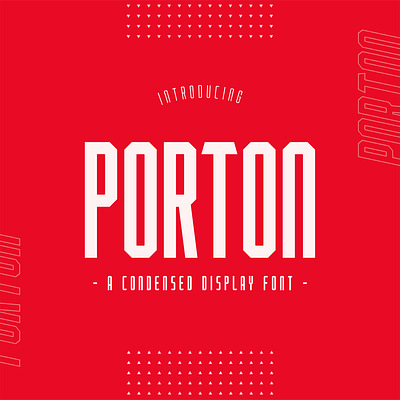 PORTON - Condensed Font bold bold design condensed condensed font design display font red simple typeface typogaphy ui vector