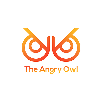 The Angry Owl behance branding digitalart dribbble flat gradient illustration logo logo design logodesign logofolio logos logotype minimal minimalism minimalist minimalist logo minimalistic typographic typography