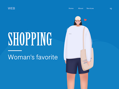shopping favorite illustration shop shopping ui woman 向量 插图 设计