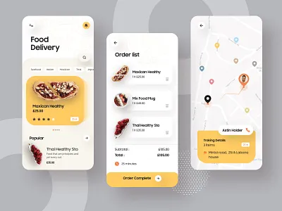 Food Delivery App agency app branding delivery design e commerce food food app food app ui food delivery food delivery app food service food truck icon minimal ofspace typography ux vector visual design