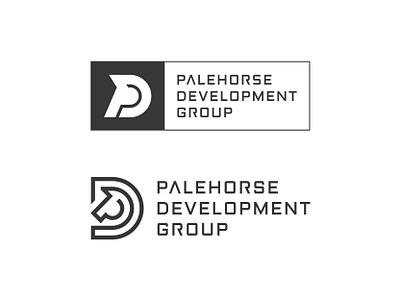 Palehorse Development Group Logo brand brand agency branding construction geometic horse horse logo lettermark logo logo design logofield palehorse