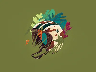 Beautifully abandoned abstract adobe illustrator adobe photoshop art beauty design digital art digital illustration dribble green helment illustration illustrator photoshop