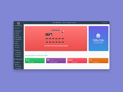 Dashboard for Karkhana Digital Platform classroom dailyui dashboard data dribbble education flat design karkhana nepal school