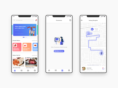 MeatLovers - Mobile App android app blue case study clean ui ios app minimal simple trend ui ui design ui ux design uiux ux ux design
