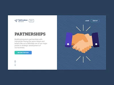 "Partnerships" first view design minimal typography ui ux web website