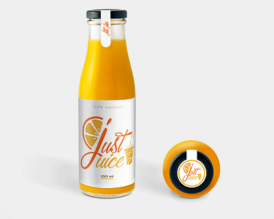 Fruit Company Just Juice Logo branding design fruit company fruit logo graphic design icon logo logo design logodesign logotype mock up vector